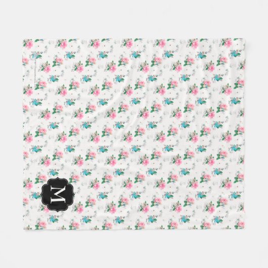 Peter Rabbit | Vergeet me niet Floral Pattern Fleece Deken (Voorkant (Horizontaal))