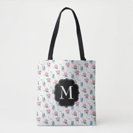 Peter Rabbit | Vergeet me niet Floral Pattern Tote Bag (Voorkant)