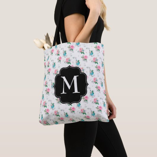 Peter Rabbit | Vergeet me niet Floral Pattern Tote Bag (Dichtbij)