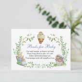 Peter Rabbit Vrienden Boeken voor Baby RSVP Kaartje (Staand voorkant)