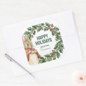 Peter Rabbit | Vrolijk kerstfeest Vierkante Sticker (Envelop)