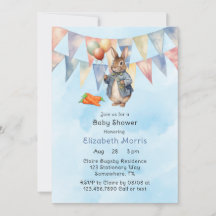 Peter Rabbit Waterverf Baby Boy Shower