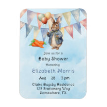 Peter Rabbit Waterverf Baby Boy Shower Uitnodigen