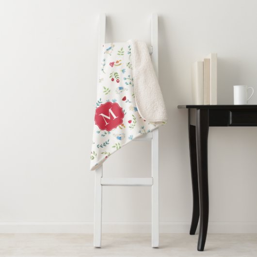 Peter Rabbit | Waterverf bospatroon Sherpa Deken (In situ)