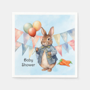 Peter Rabbit Waterverf Boy Baby shower Servet