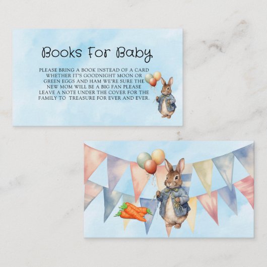 Peter Rabbit Waterverf Jongensboeken voor Baby Informatiekaartje (Voorkant / Achterkant)