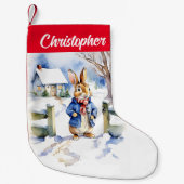 Peter Rabbit  waterverf Kerst Kleine Kerstsok (Voorkant)
