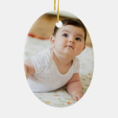 Peter Rabbit  waterverf Kerstfoto Keramisch Ornament (Achterkant)