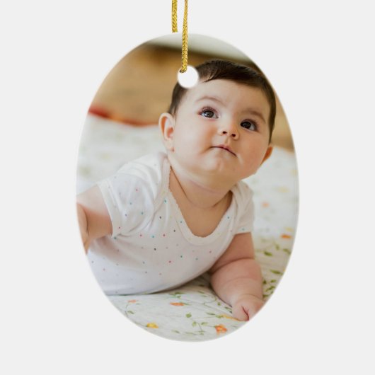 Peter Rabbit  waterverf Kerstfoto Keramisch Ornament (Achterkant)