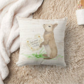 Peter Rabbit Waterverf Rustic Wood Dusty Blue Boy Kussen (Deken)