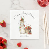 Peter Rabbit Waterverf Strawberry Baby shower Servet (Insitu)