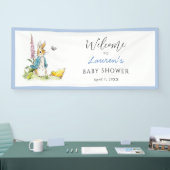Peter Rabbit Welkomstbord Boy Baby shower Spandoek (Beurs)