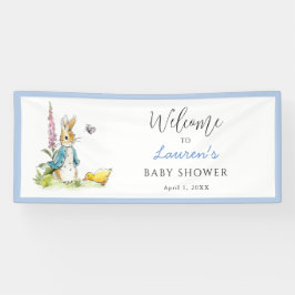 Peter Rabbit Welkomstbord Boy Baby shower Spandoek