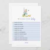 Peter Rabbit Wensen voor Baby Boy Shower Keepsake Kaart (Voorkant / Achterkant)