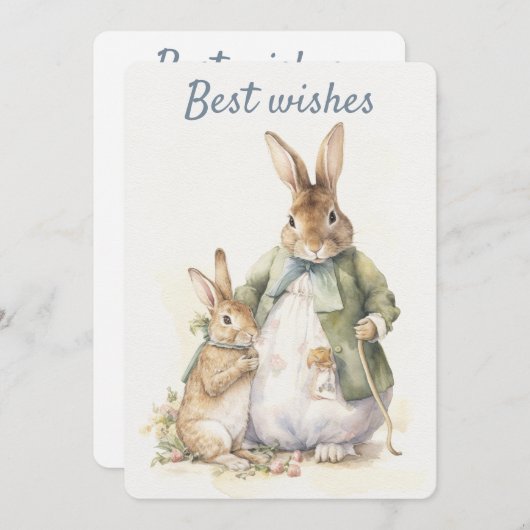 Peter Rabbit Wenskaart Feestdagenkaart (Voorkant / Achterkant)