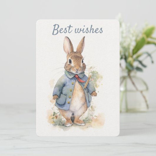 Peter Rabbit Wenskaart Feestdagenkaart (Staand voorkant)
