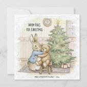 Peter Rabbit Whimsical Storybook Christmas Feestdagenkaart (Voorkant)