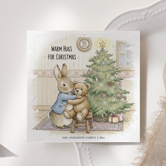 Peter Rabbit Whimsical Verhalenboek Kerstmis Feestdagenkaart