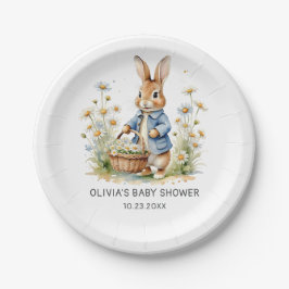 Peter Rabbit Wildflower Baby Shower Paper Plates Papieren Bordje