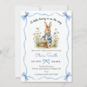 Peter Rabbit Wildflower Baby Shower Uitnodiging (Voorkant)