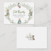 Peter Rabbit Wildflower Gift Registry Informatiekaartje (Voorkant / Achterkant)