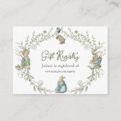 Peter Rabbit Wildflower Gift Registry Informatiekaartje (Voorkant)