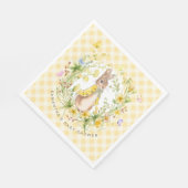 Peter Rabbit Wildflower Gingham Baby shower Neutra Servet (Hoek)