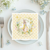 Peter Rabbit Wildflower Gingham Baby shower Neutra Servet