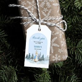 Peter Rabbit Winter Arch Baby shower Bedankt Cadeaulabel