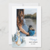 Peter Rabbit Winter Foto baby shower Kaart (Voorkant)