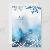 Peter rabbit winter thema verjaardagsfeestje sjabl kaart (Achterkant)