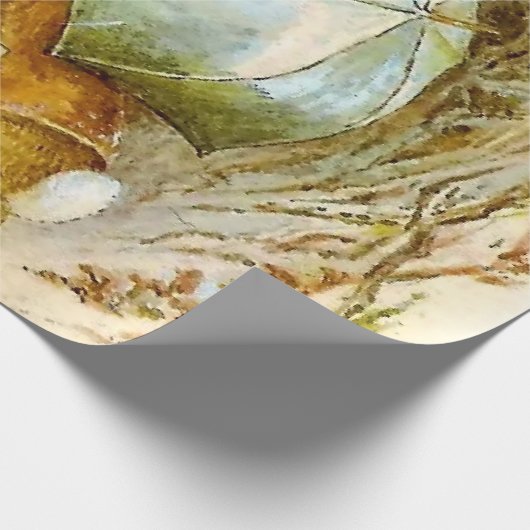 "Peter Rabbit with Winter Umbrella" door Beatrix P Cadeaupapier (Hoek)