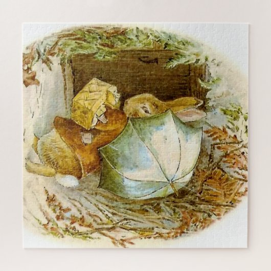 "Peter Rabbit with Winter Umbrella" door Beatrix P Legpuzzel (Horizontaal)