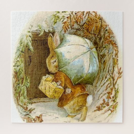 "Peter Rabbit with Winter Umbrella" door Beatrix P Legpuzzel (Verticaal)