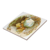 "Peter Rabbit with Winter Umbrella" door Beatrix P Tegeltje (Zijkant)