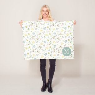 Peter Rabbit   Woodland Watercolor Pattern Fleece Deken