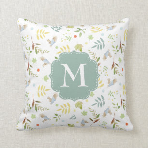 Peter Rabbit   Woodland Watercolor Pattern Kussen