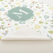 Peter Rabbit | Woodland Watercolor Pattern Sherpa Deken (3/4)