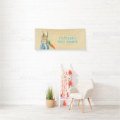 Peter Rabbit Wortelen en Sterren Jongen Baby showe Spandoek (Insitu)