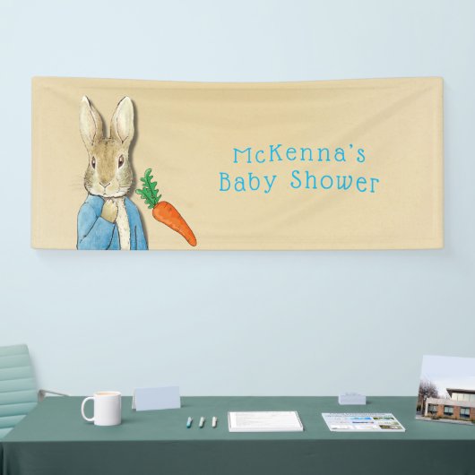 Peter Rabbit Wortelen en Sterren Jongen Baby showe Spandoek (Beurs)