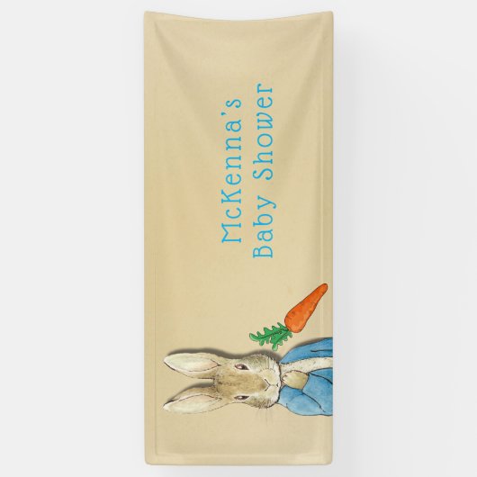 Peter Rabbit Wortelen en Sterren Jongen Baby showe Spandoek (Verticaal)