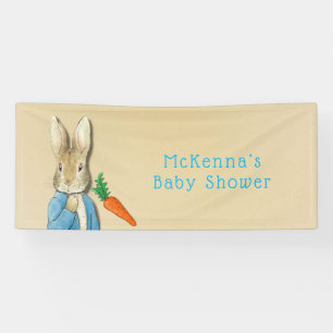 Peter Rabbit Wortelen en Sterren Jongen Baby showe Spandoek