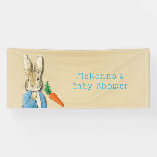 Peter Rabbit Wortelen en Sterren Jongen Baby showe Spandoek (Horizontaal)