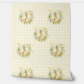 Peter Rabbit Yellow Wildflowers Gingham Behang (Afrollen)