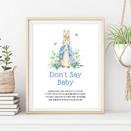 Peter Rabbit Zeg geen baby gebarentaal Poster