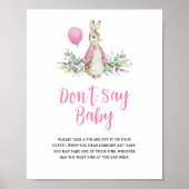Peter Rabbit Zeg geen Baby Sign Poster (Voorkant)
