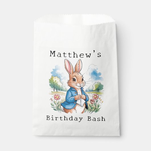 Peter Rabbit's Garden Boy Verjaardag Bash Bedankzakje (Voorkant)