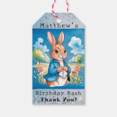 Peter Rabbit's Garden Boy Verjaardag Bash Cadeaulabel (Voorkant)