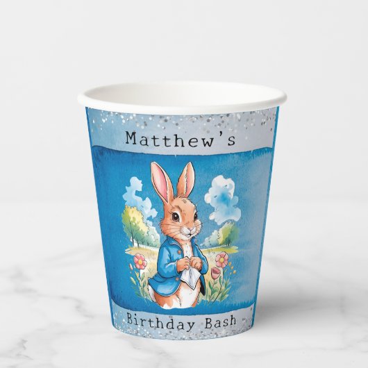 Peter Rabbit's Garden Boy Verjaardag Bash Papieren Bekers (Voorkant)