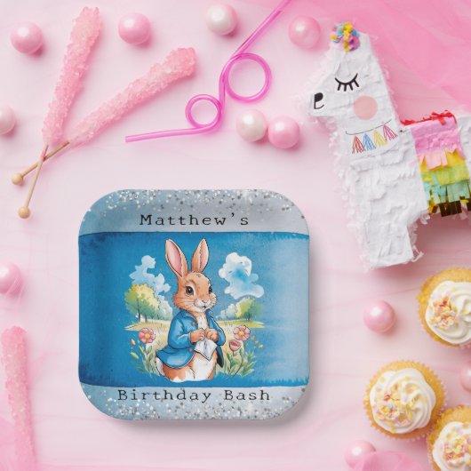 Peter Rabbit's Garden Boy Verjaardag Bash Papieren Bordje (Feest)
